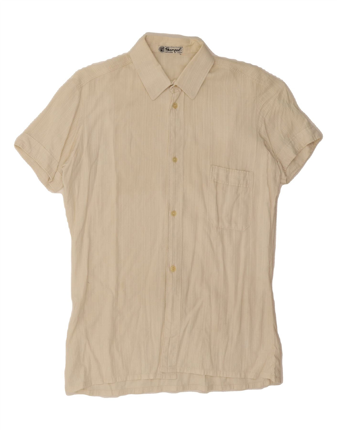 CONFEZIONI DI LUSSO Mens Short Sleeve Shirt Small White Vintage Confezioni Di Lusso and Second-Hand Confezioni Di Lusso from Messina Hembry 