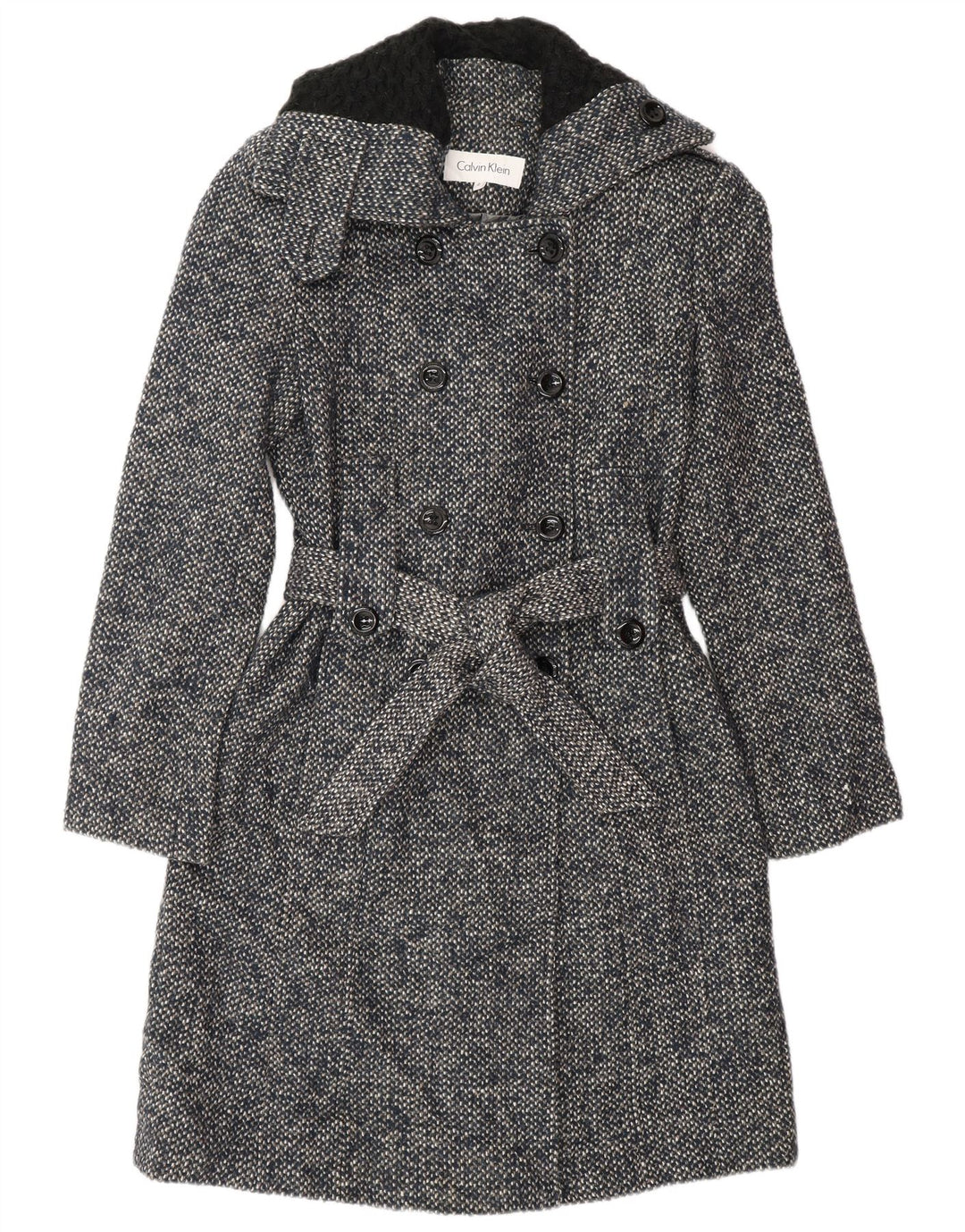 Calvin Klein Trench Coat til kvinder US 2 XS Marineblå Uld