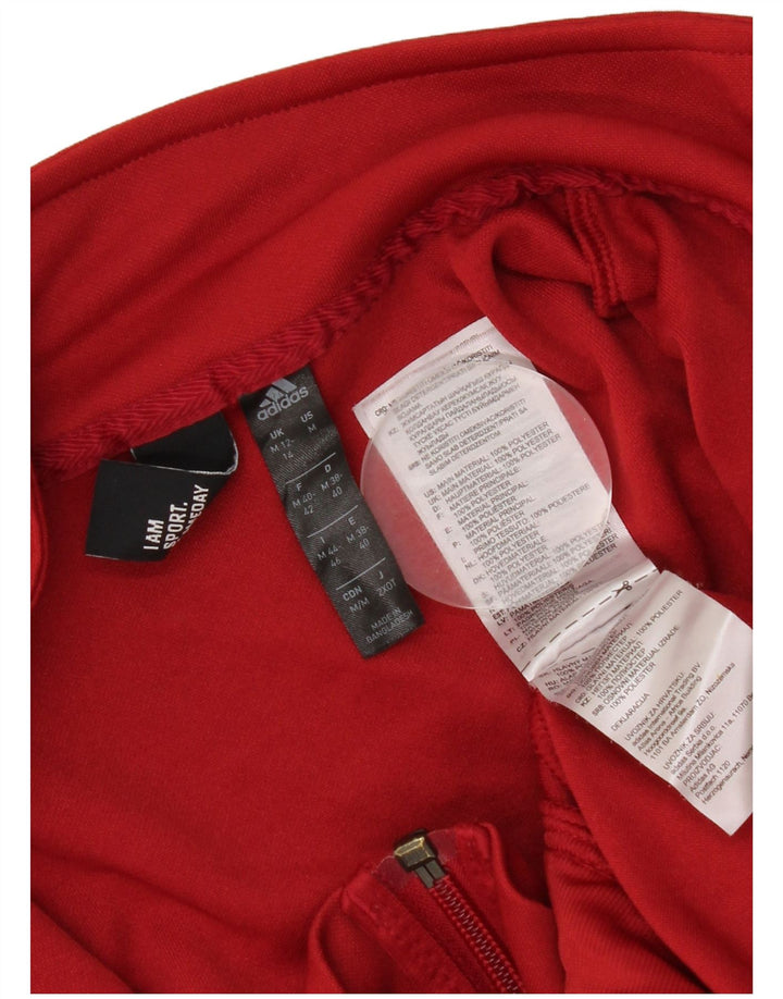 Adidas træningsdragt topjakke til kvinder UK 12/14 Medium Burgundy Polyester