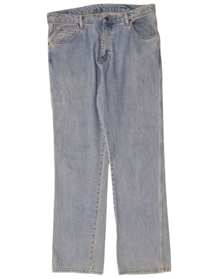 WRANGLER Herre Regular Fit Straight Jeans W36 L32 Blå Bomuld