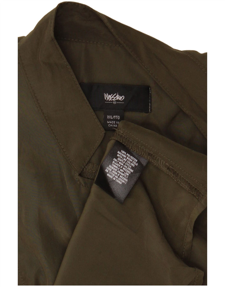 Mossimo Womens Military ærmeløs skjortebluse UK 20 2XL Khaki Polyester