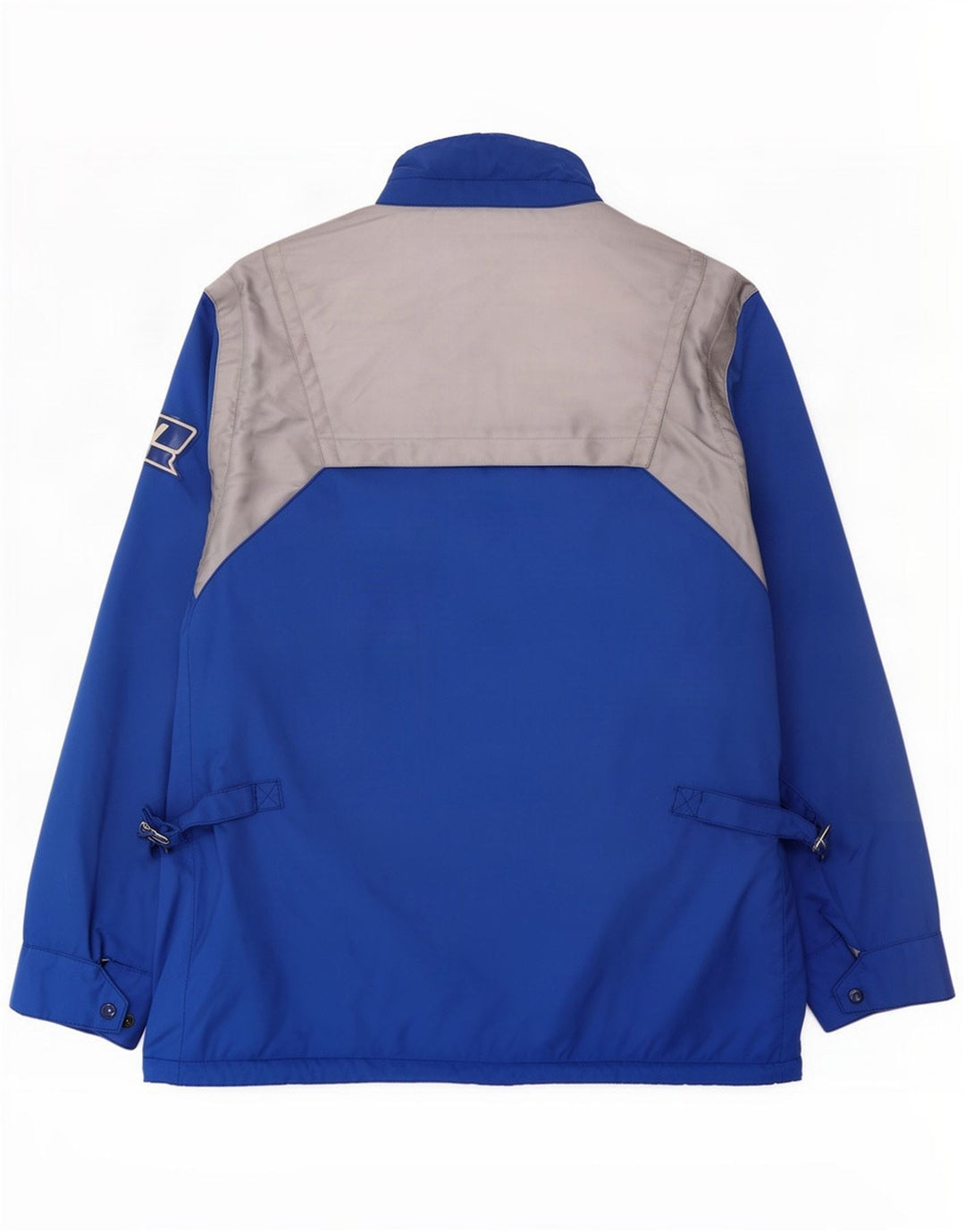 Clover Herre Graphic Racer Jacket UK 40 Large Blue Colourblock Polyamid