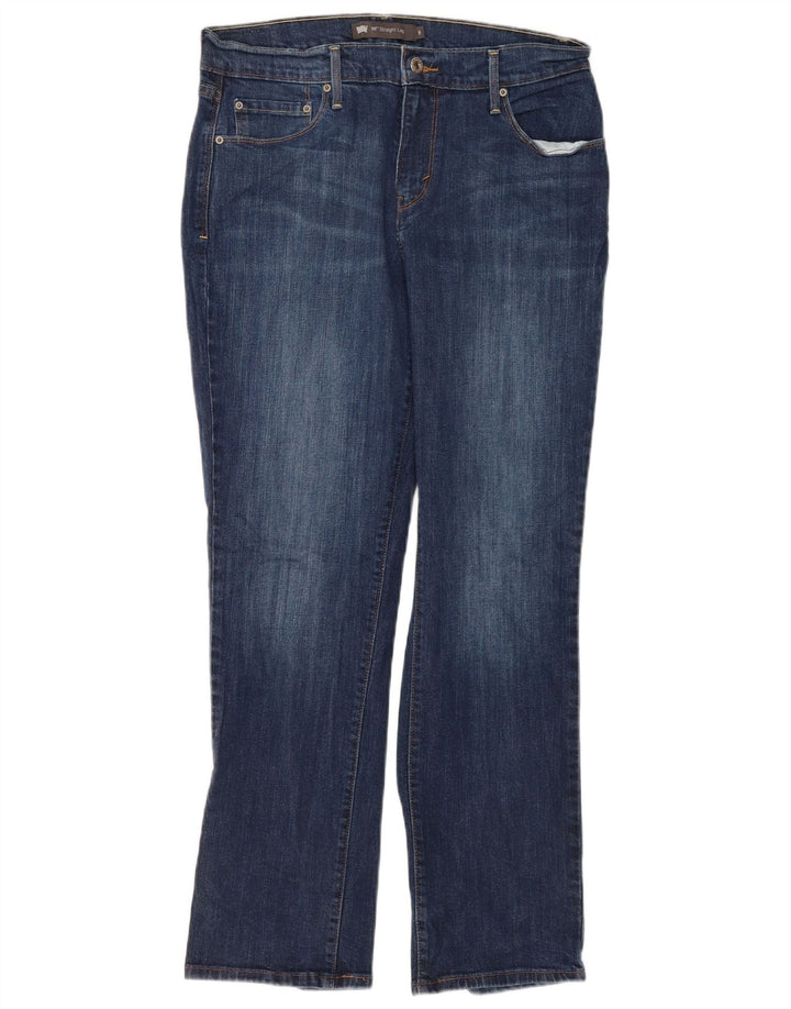 Levi's Dame 505 lige jeans US 8 Medium W29 L30 Blå Bomuld