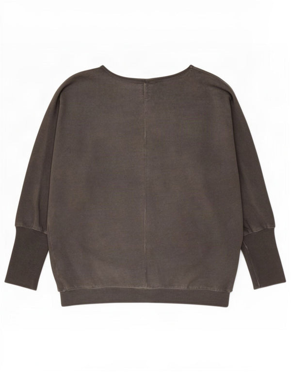 Gaudi Kvinders Grafisk Oversized Sweatshirt Jumper UK 10 Small Grey Cotton