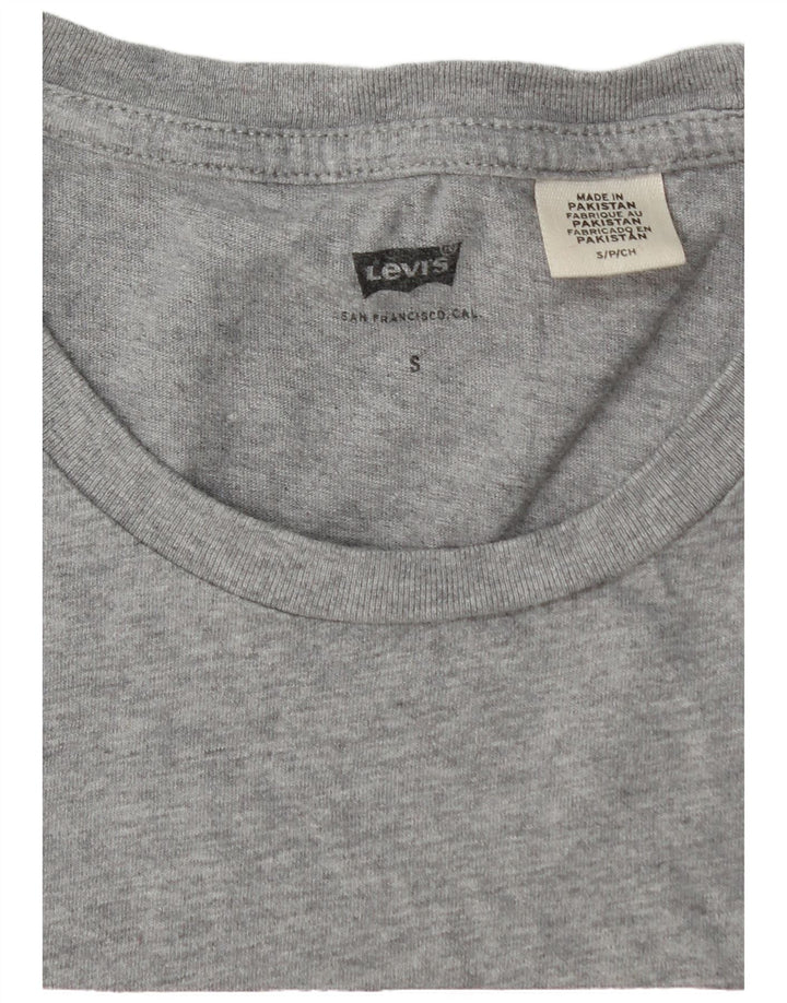 LEVI'S Grafisk T-shirt top til mænd, lille grå bomuld
