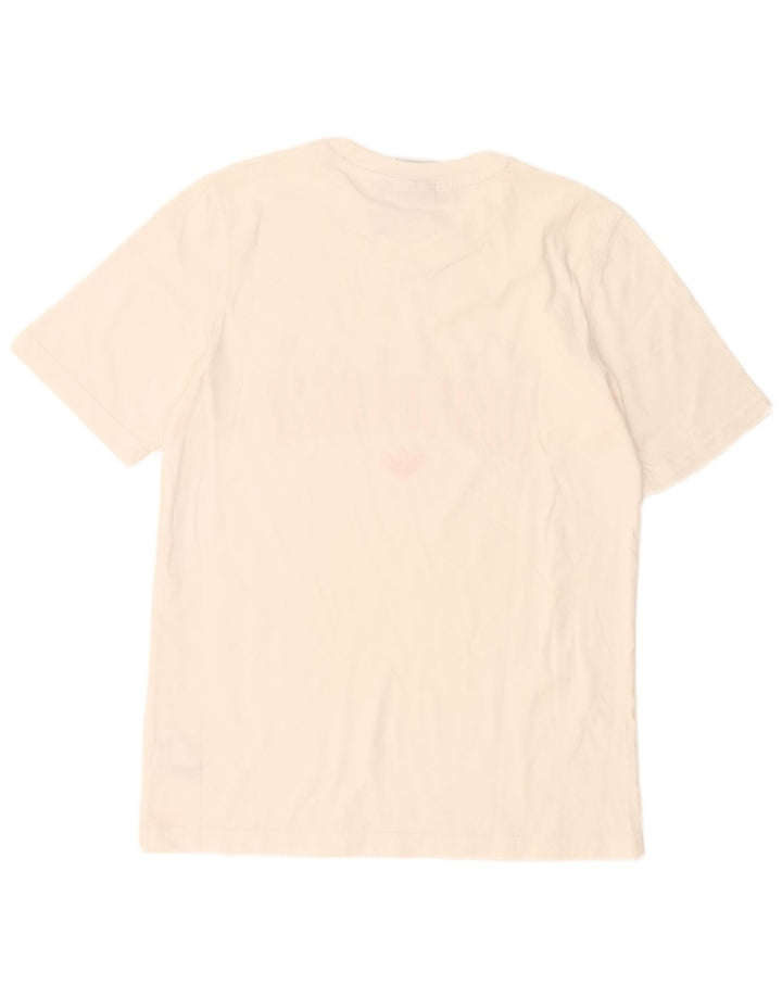 Adidas Grafisk T-shirt top til mænd, lille hvid bomuld