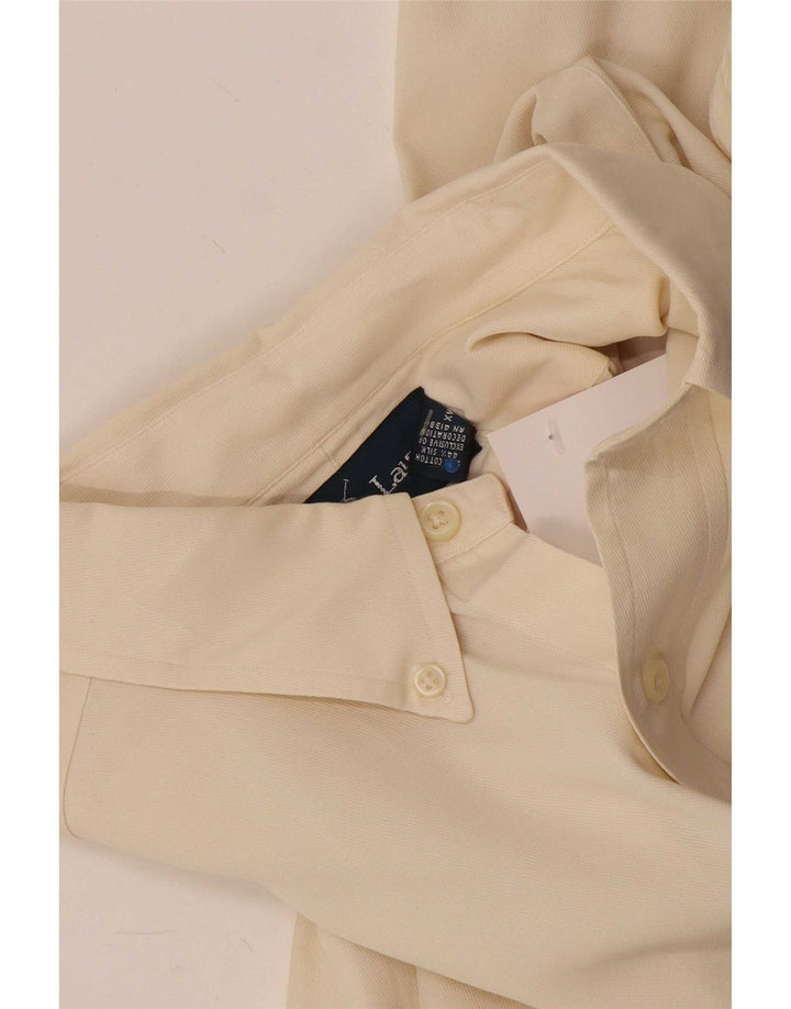 Ralph Lauren Herre Classic Fit Skjorte Large Off White Bomuld