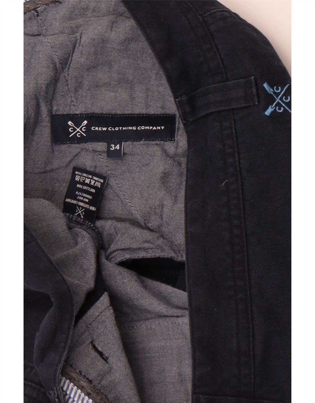Besætningstøj Herre Cargo Shorts W34 Large Navy Blue Bomuld