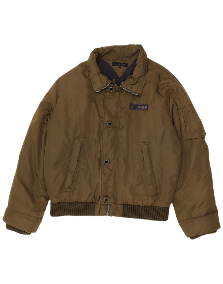 Tommy Hilfiger Herre Polstret Jakke UK 40 Stor Khaki Nylon