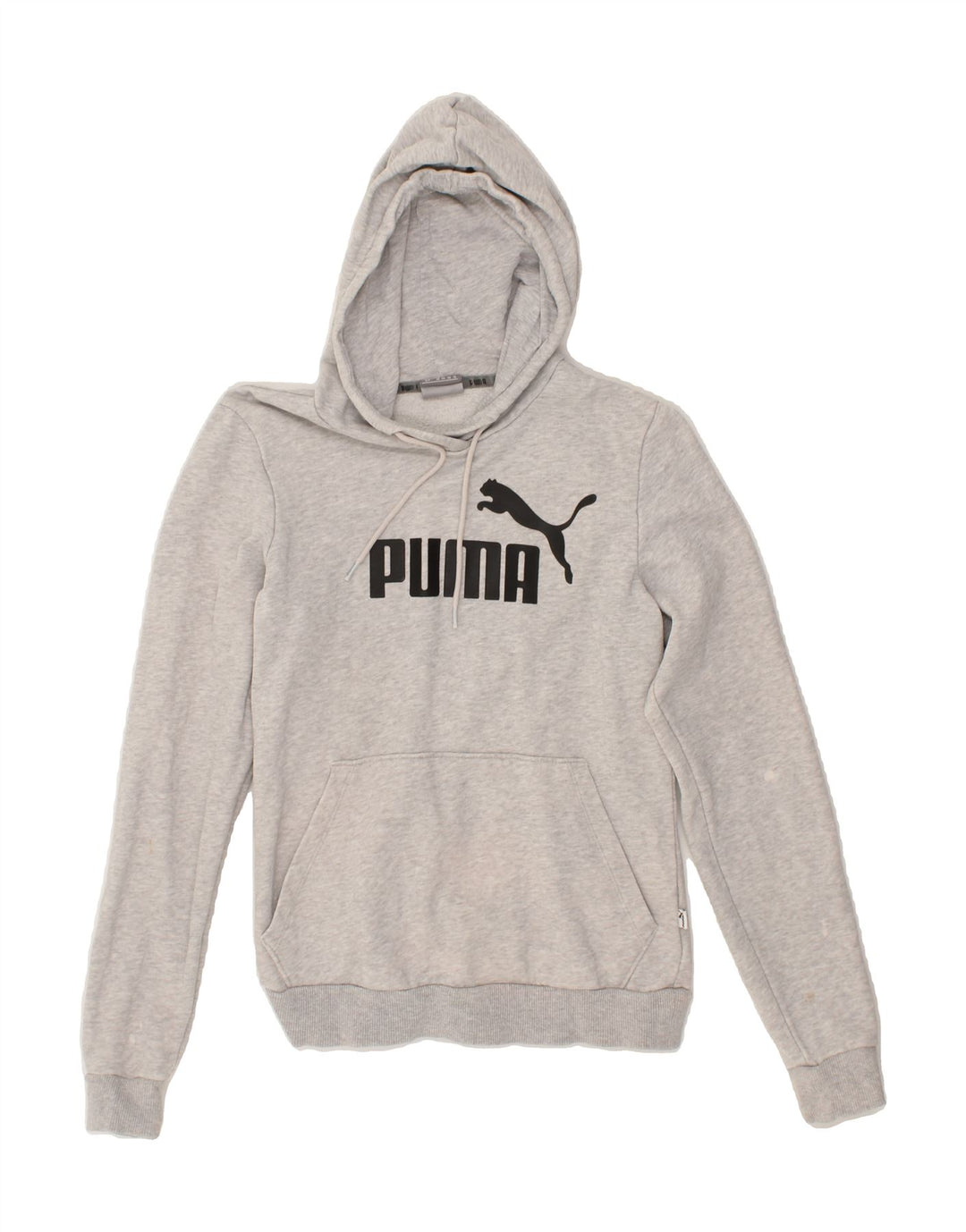 PUMA Womens Graphic Hoodie Jumper UK 10 Small  Grey Vintage Puma and Second-Hand Puma from Messina Hembry 