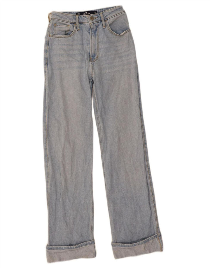 HOLLISTER Womens High Rise Loose Jeans US 00 2XS W23 L28 Blue Cotton
