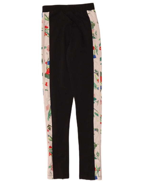 Adidas Grafiske Leggings til kvinder UK 6 XS Sort Colourblock Polyester