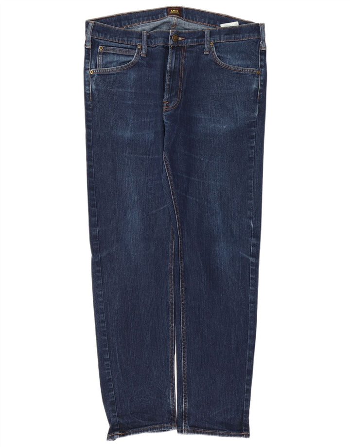 LEE Herre Daren Zip Fly Straight Jeans W36 L32 Blå Bomuld