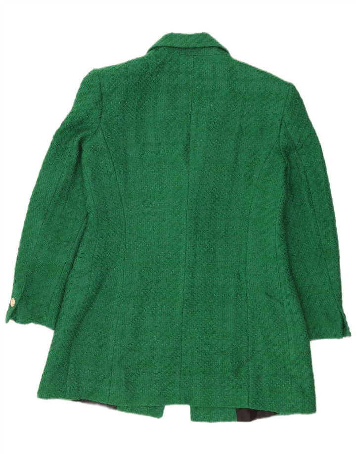 Zara Dame 1 Knap Blazer Jacket UK 16 Stor Grøn Akryl