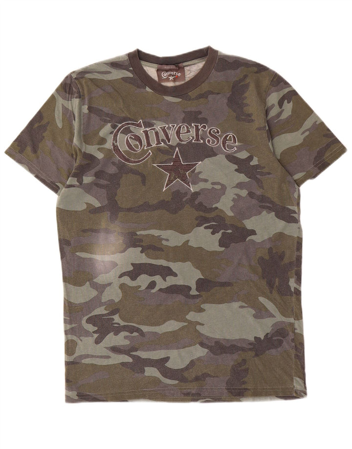 Converse grafisk t-shirt til mænd, mellemlang Khaki Camouflage