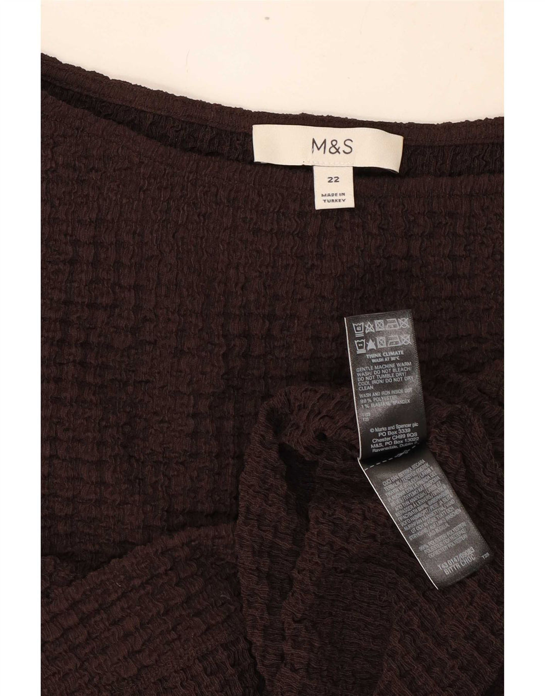 Marks & Spencer Damebluse Top UK 22 3XL Brun Polyester