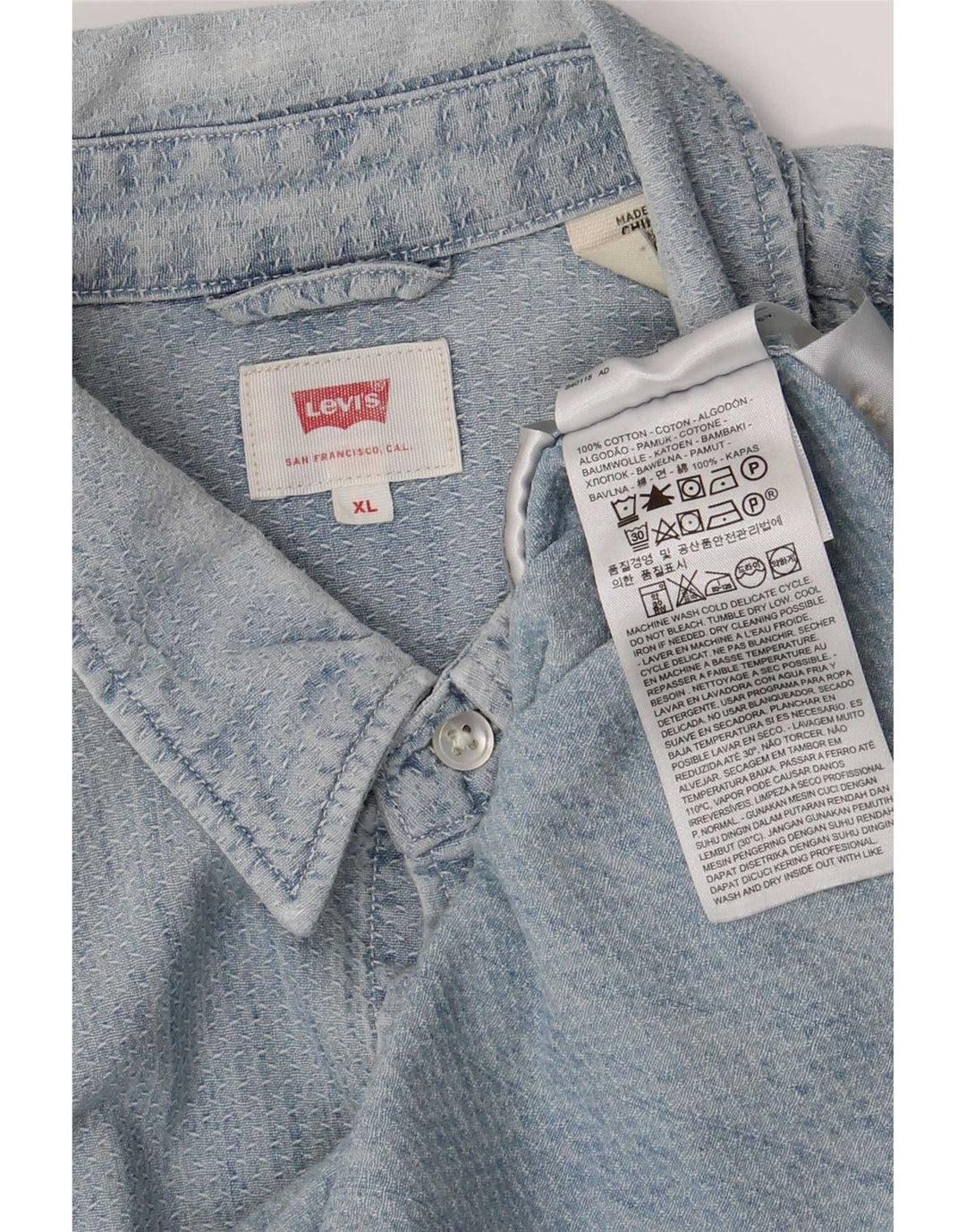 Levi's herreskjorte XL blå bomuld