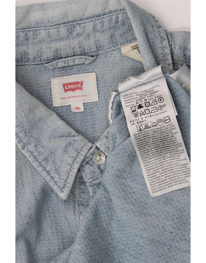 Levi's herreskjorte XL blå bomuld