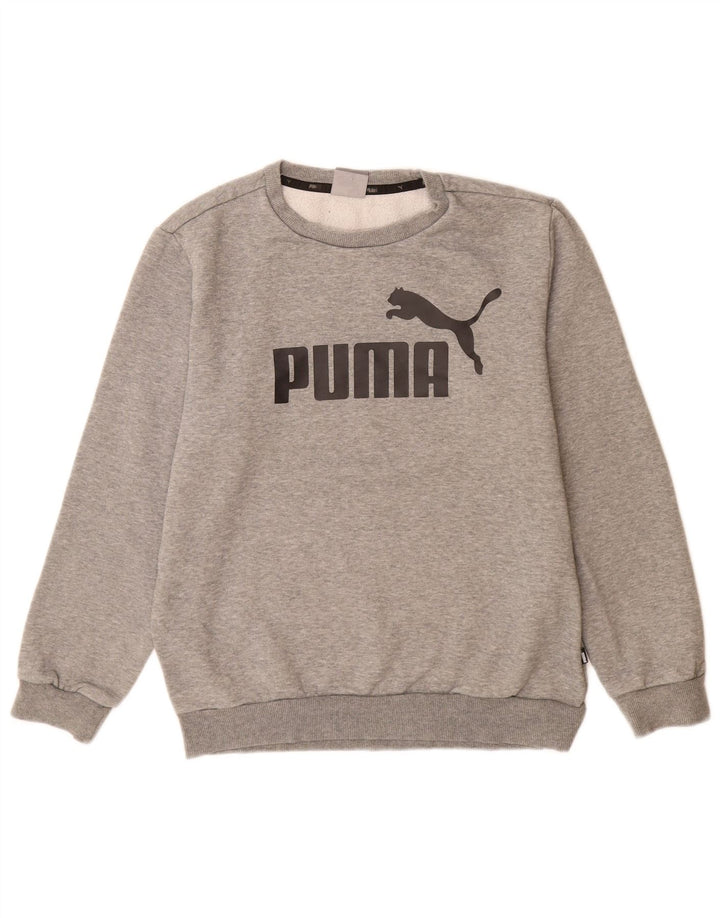 Puma Herre Grafisk Sweatshirt Jumper Lille grå Flecked Bomuld