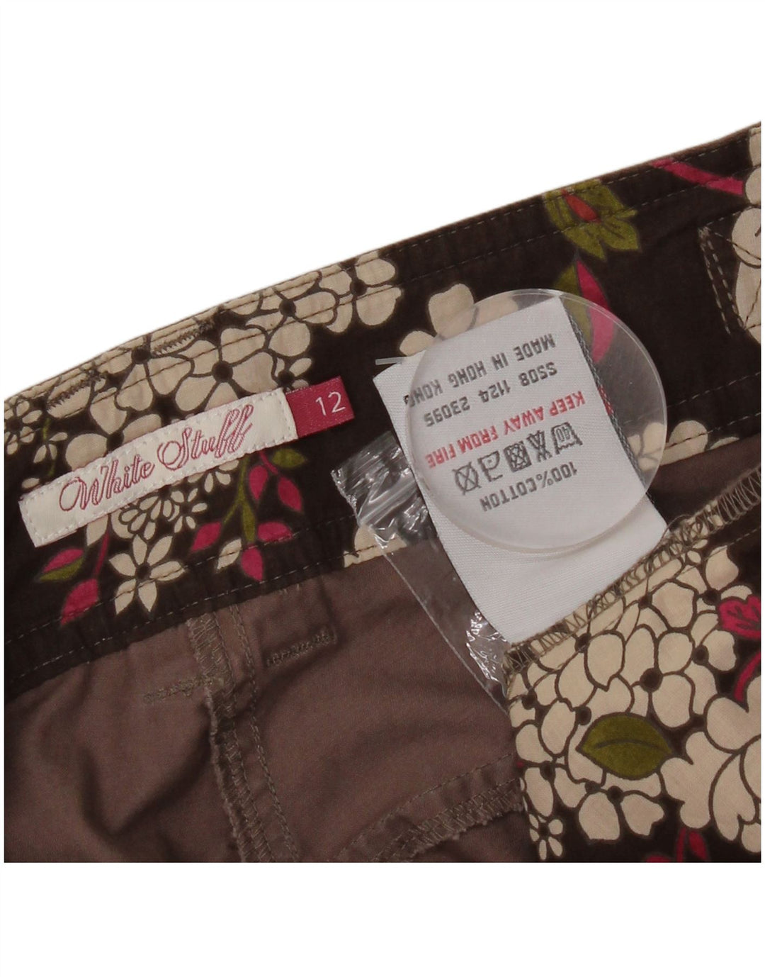 White Stuff Bermuda Chino Shorts til kvinder UK 12 Medium W32 Brun Bomuld