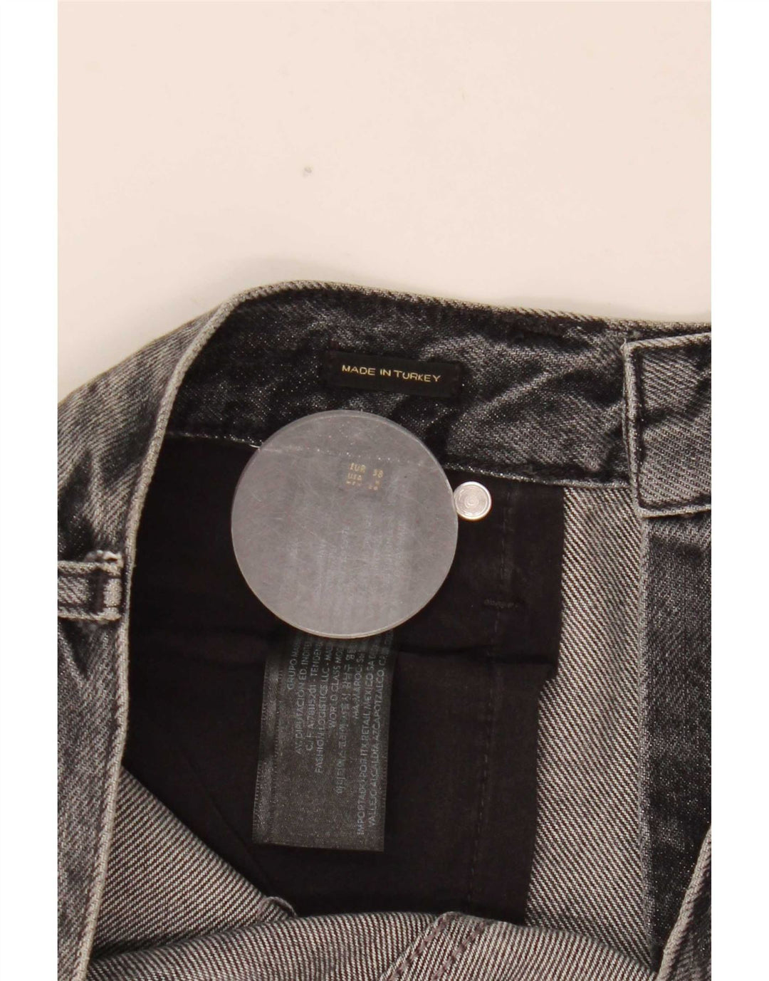 Massimo Dutti Dame Løse Jeans EU 38 Small W28 L30 Grå Bomuld