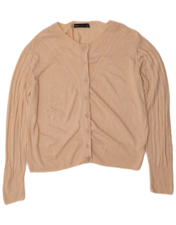 Marks & Spencer Dame oversized cardigan sweater UK 14 Medium Beige