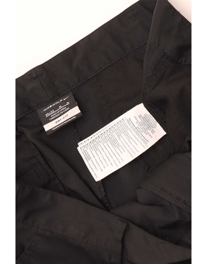 Nike Herre Dri Fit Straight Chino Bukser W34 L32 Sort Polyester