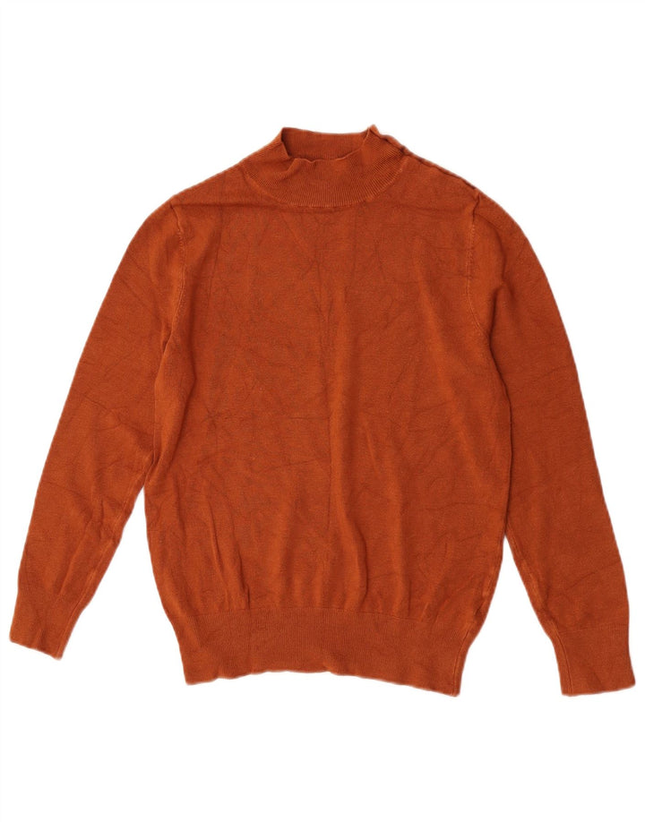 Coast Dame Turtle Neck Jumper Sweater UK 12 Medium Brown Viscose