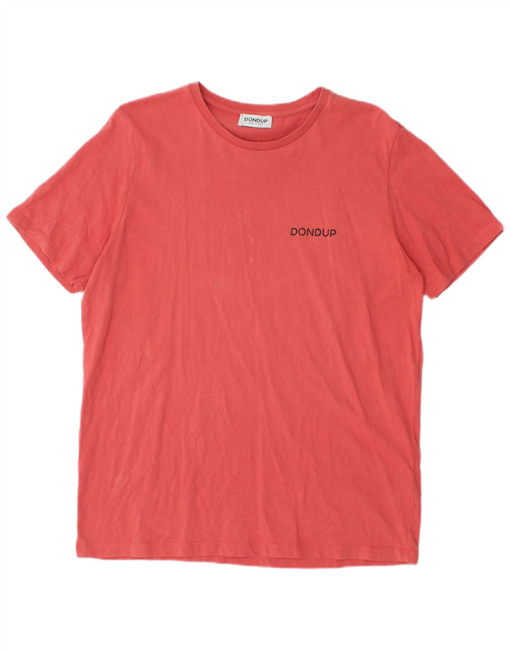 DONDUP Herre T-Shirt Top Medium Pink Bomuld