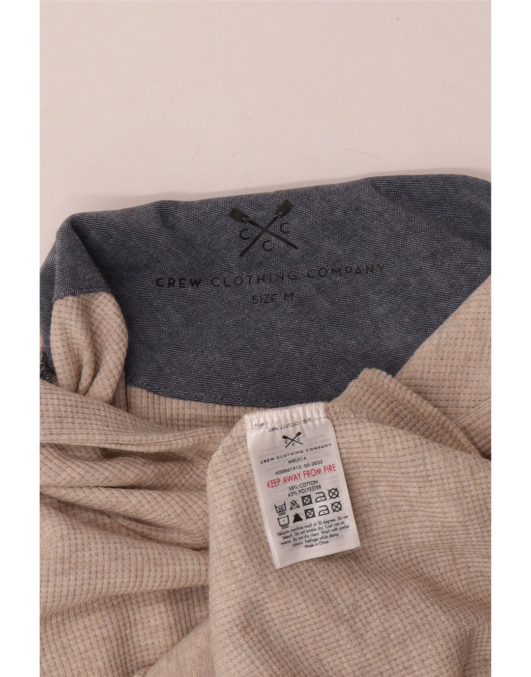 Crew Clothing Herre hættetrøje Jumper Medium Beige Bomuld
