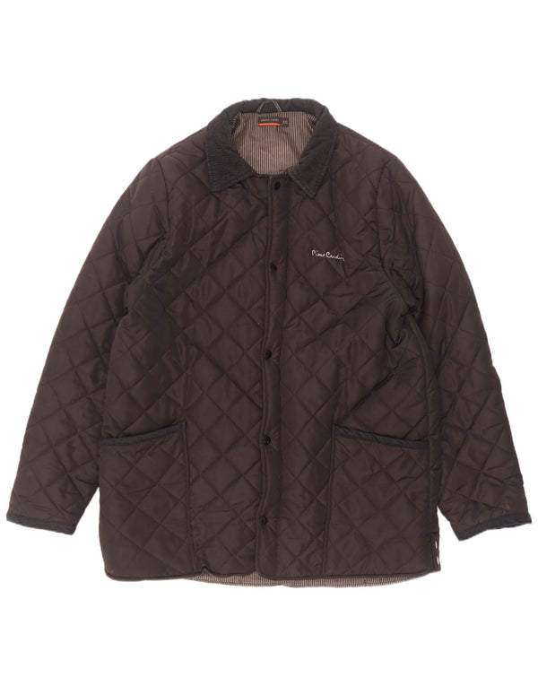 Pierre Cardin Herre quiltet jakke UK 44 2XL Brun Polyester