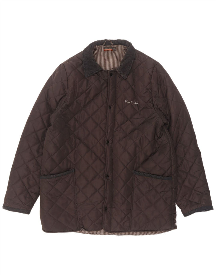 Pierre Cardin Herre quiltet jakke UK 44 2XL Brun Polyester