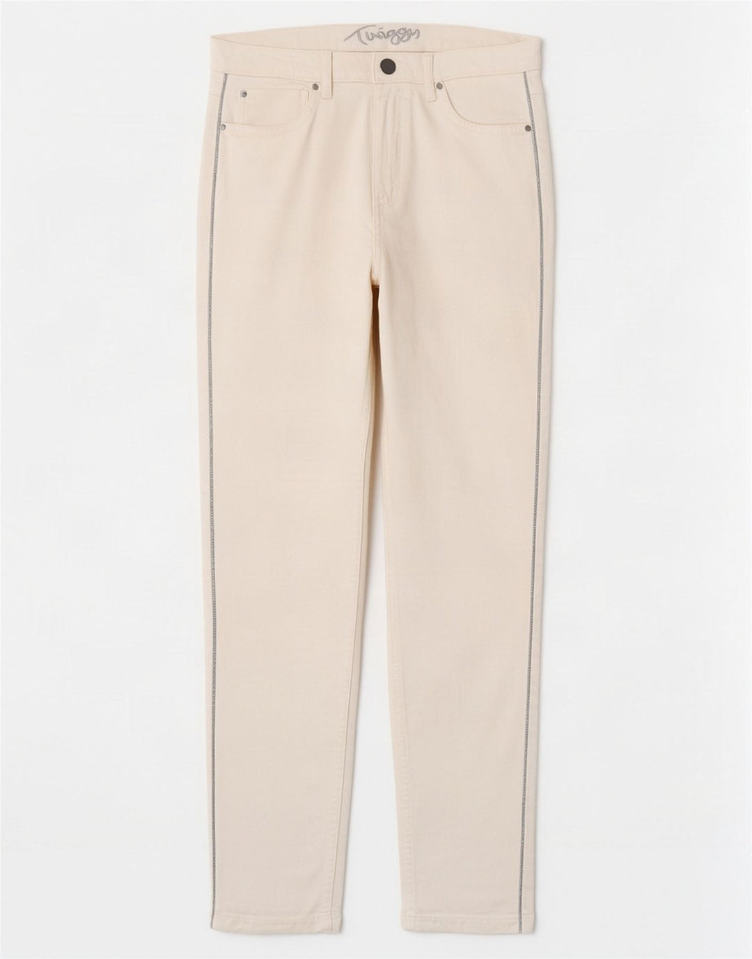 Marks & Spencer Dame Slim Casual Bukser UK 12 Medium W30 L28 White