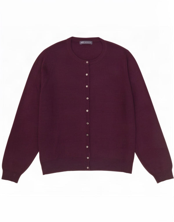 Marks & Spencer Dame Cardigan Sweater UK 20 2XL Lilla Viscose