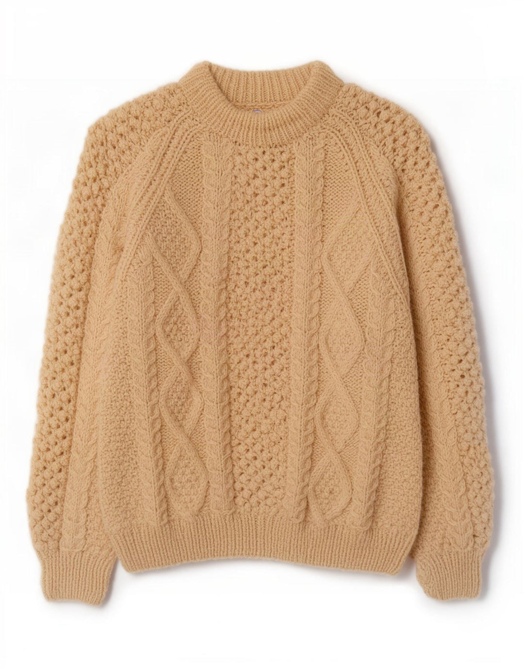 Vintage Herre Turtle Neck Jumper Sweater Large Off White