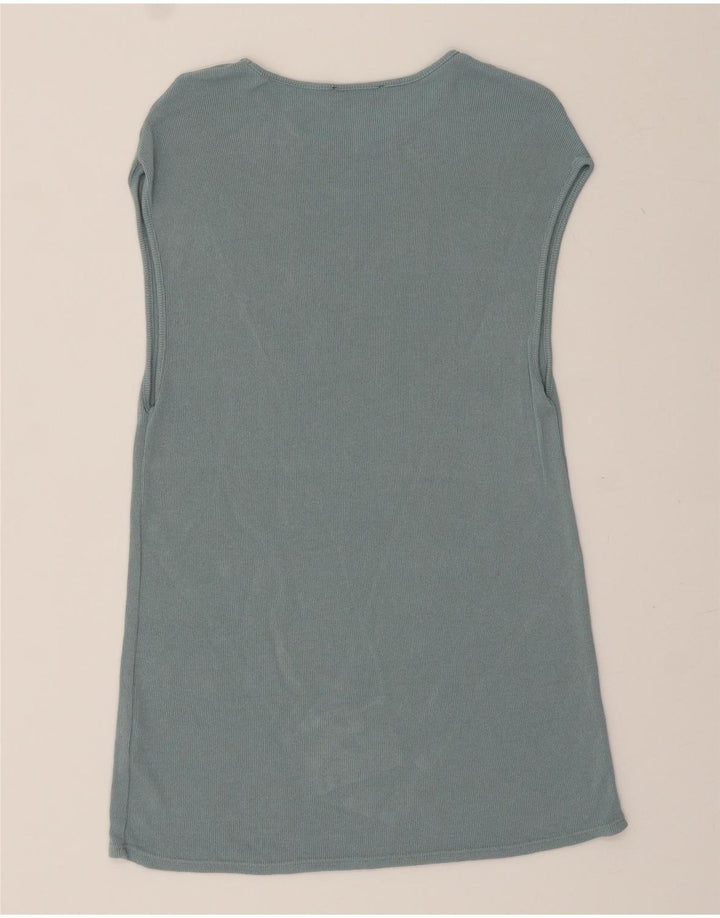 ZARA Womens Sleeveless Jumper Dress UK 12 Medium Blue Viscose Vintage Zara and Second-Hand Zara from Messina Hembry 