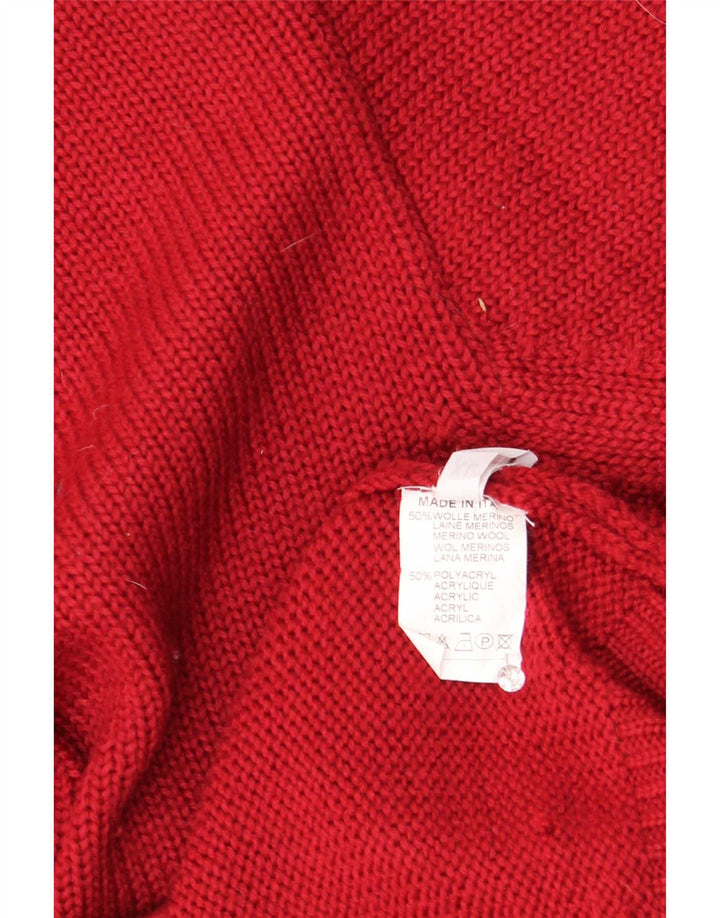 Daniel Hechter Herre Crew Neck Jumper Sweater 4XL Burgundy Wool