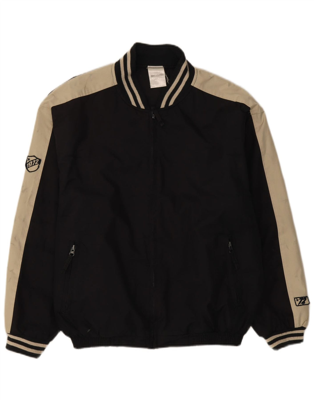 ST. BERNARD Mens Tracksuit Top Jacket Medium Black Colourblock Polyester