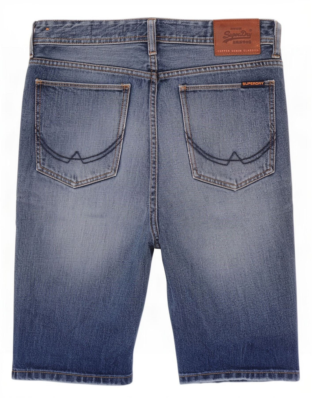 Superdry Slim Fit denimshorts til mænd W30 mellemblå bomuld