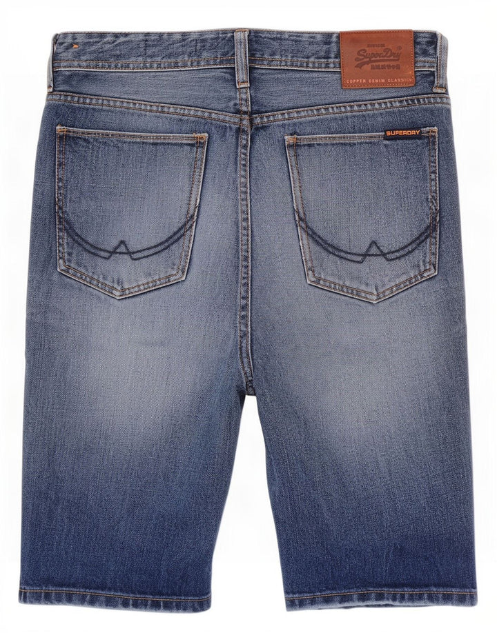 Superdry Slim Fit denimshorts til mænd W30 mellemblå bomuld
