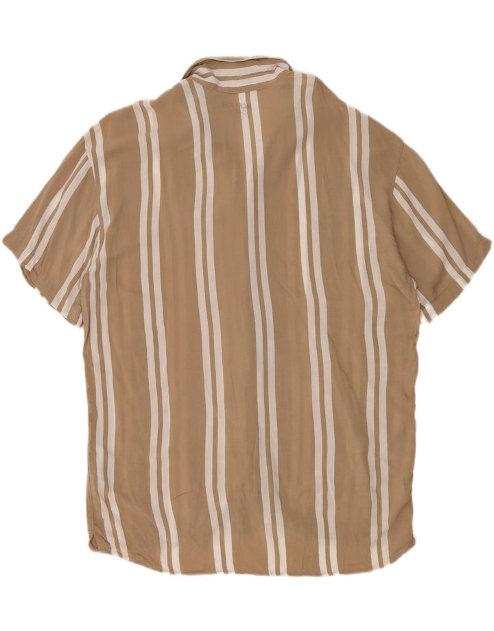 Jack & Jones Kortærmet Herreskjorte Stor Beige Stribet Viscose