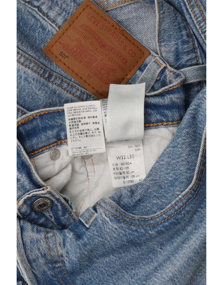 Levi's Herre 501 Straight Jeans W32 L30 Blå Bomuld