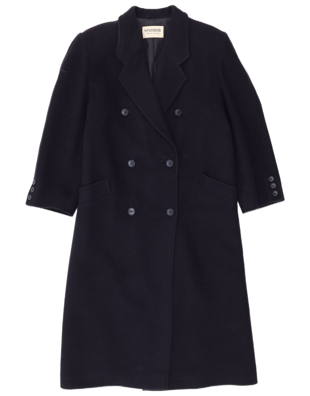 WINDSMOOR Dame Oversized Dobbeltradet Frakke UK 12 Medium Navy Blue