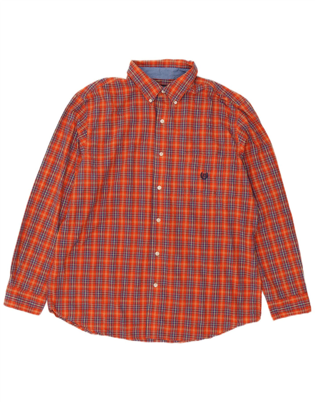 Chaps Herreskjorte XL Orange ternet bomuld