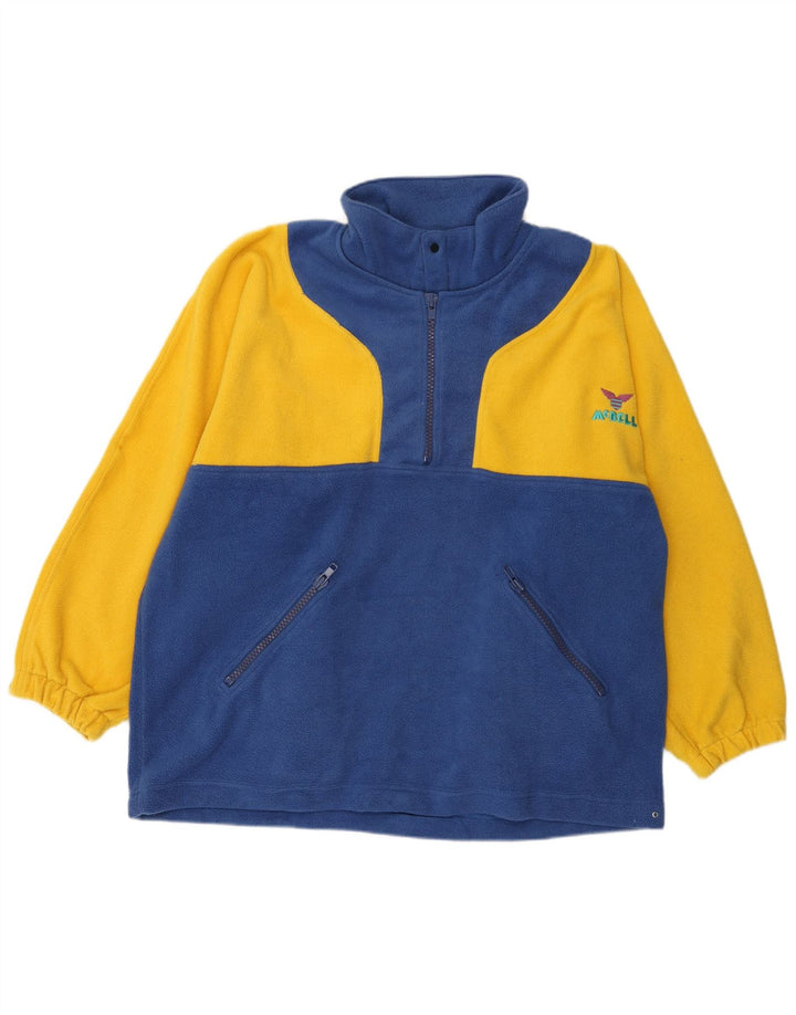 KENNINGTON Fleece Jumper med lynlås til mænd XL Blå Colourblock Polyester