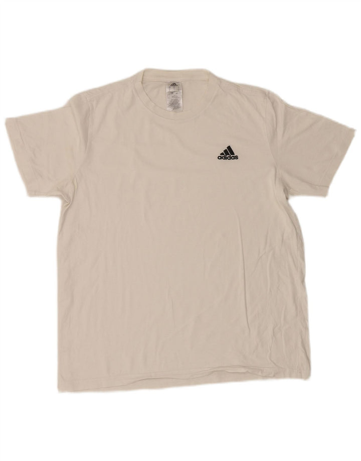 Adidas Herre T-Shirt Top Stor Hvid Bomuld