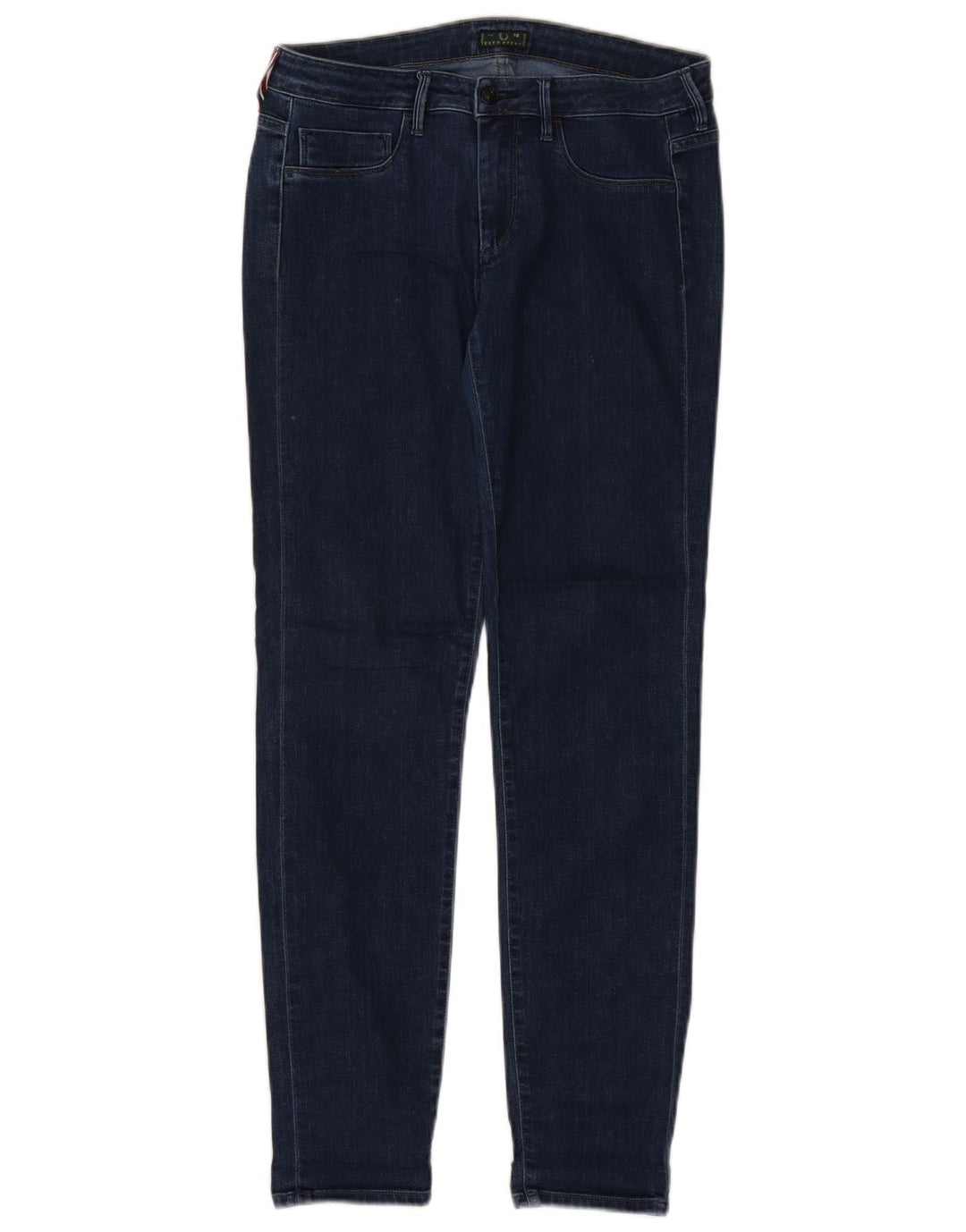 FRED PERRY Dame Skinny Jeans W30 L30 Marineblå Bomuld