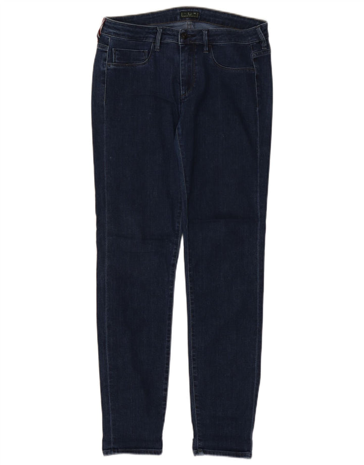 FRED PERRY Dame Skinny Jeans W30 L30 Marineblå Bomuld