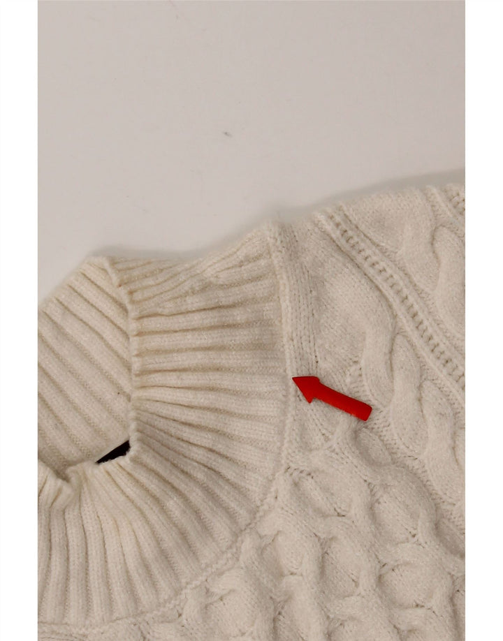 Marks & Spencer Dame Turtle Neck Jumper Sweater UK 14 Medium White