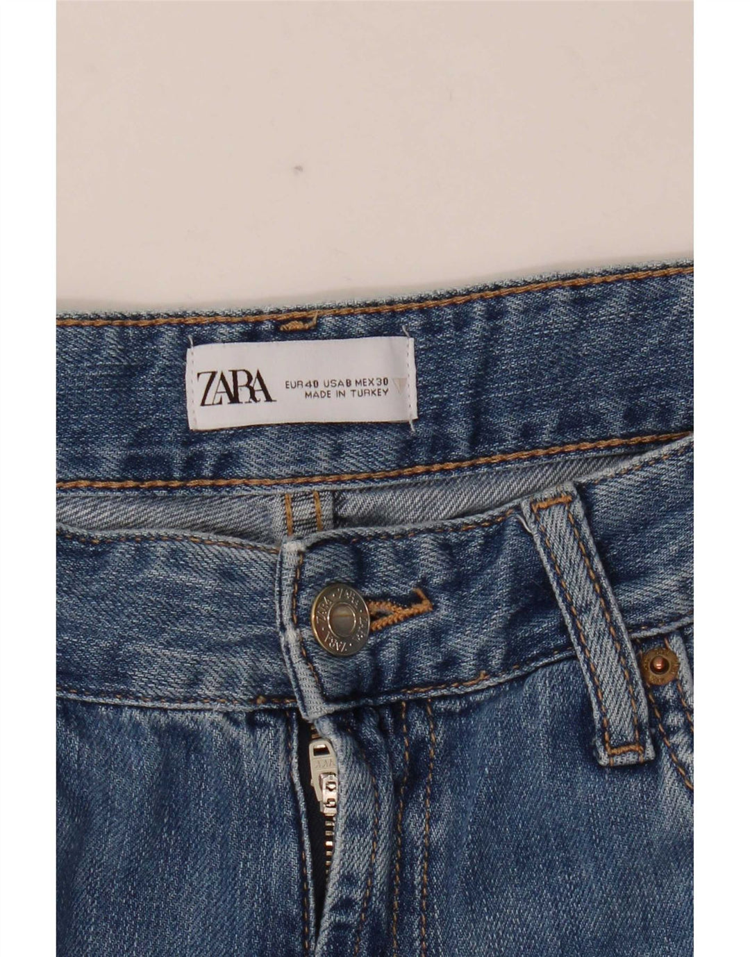 Zara Dame Løse Jeans EU 40 Medium W30 L31 Blå